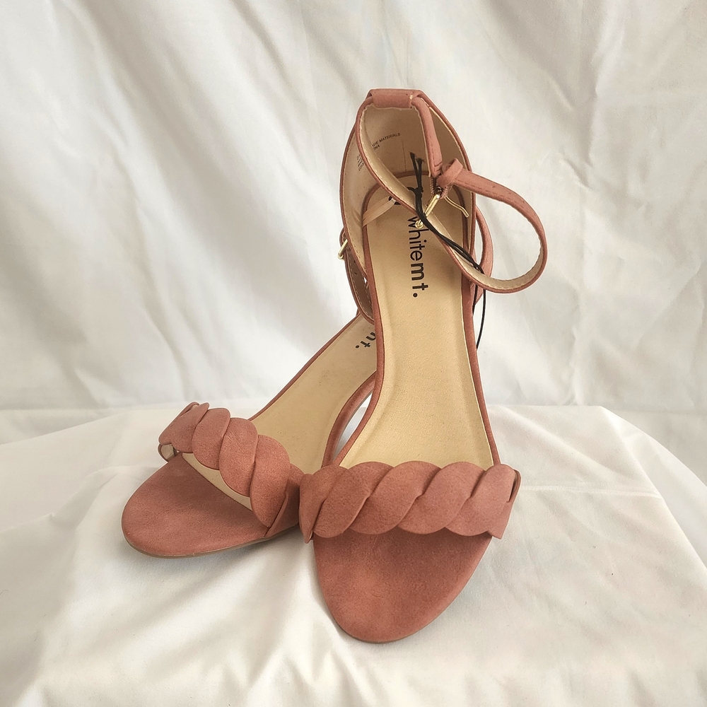 White Mountain Blush Pink Braided Sandals